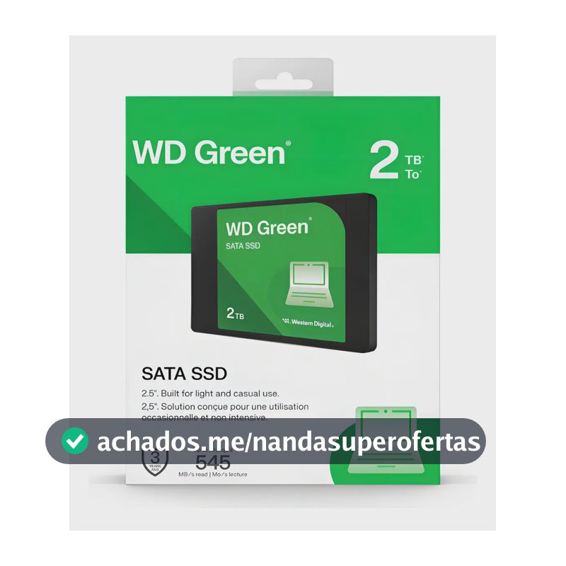 Ssd Wd Green 2.5 2tb Sata Iii 545 Mb/s - Wds200t5g0a