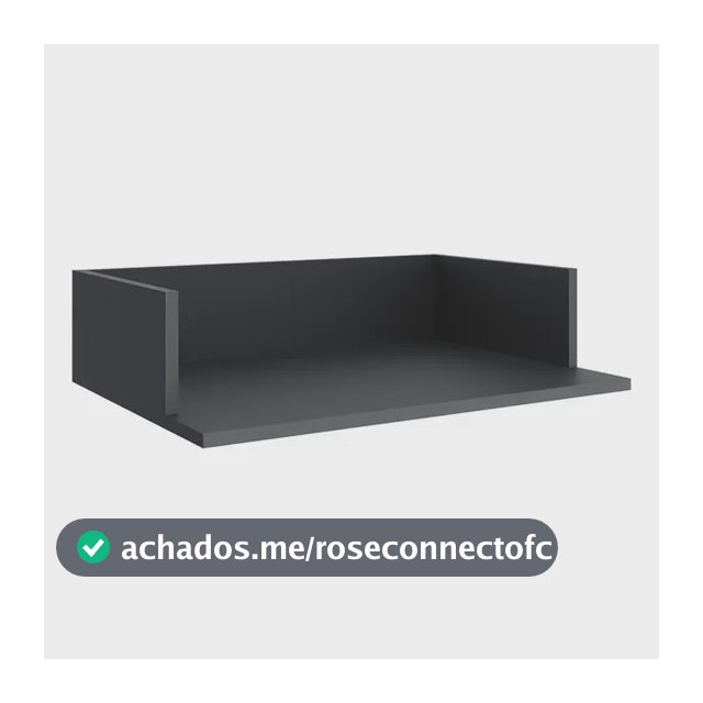 Suporte Prateleira Microondas Forno Madeira Mdf Nicho Parede Preto