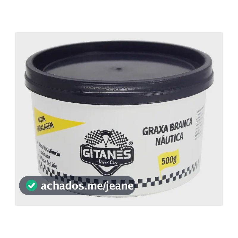 Graxa Branca Lítio 500g Gitanes Náutica Automotiva e Motos Resistente À Água