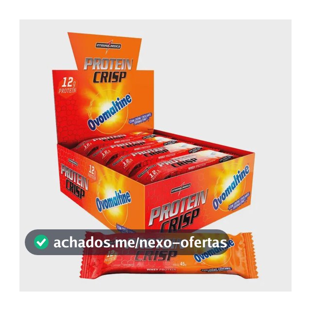 Barra Integralmédica Proteínas Nutricional/esportivo Protein Crisp Bar 12 Unidades 540g Display Ovomaltine
