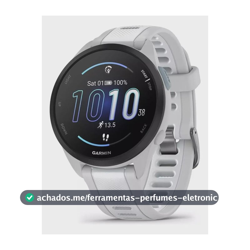 Relógio Garmin Forerunner 165 Music Cinza E Branco Gps 43mm