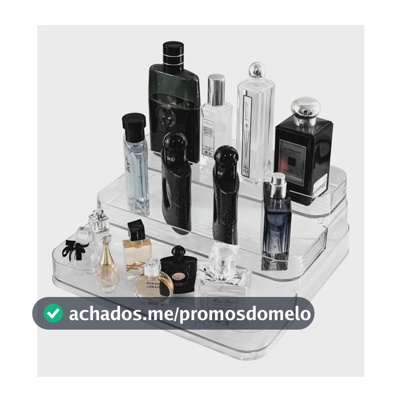 Expositor De Perfumes Cosméticos 3 Andares Porta Maquiagem