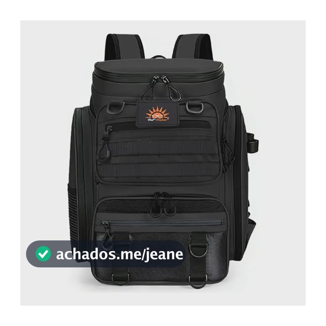 New Hawaii Mochila Impermeável Bolsa Pesca Trilha Camping Viagem Reforcada 50l Preto