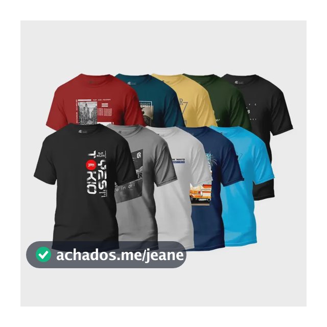 Kit 10  Camisas Camisetas Masculinas Atacado Envio Imediato