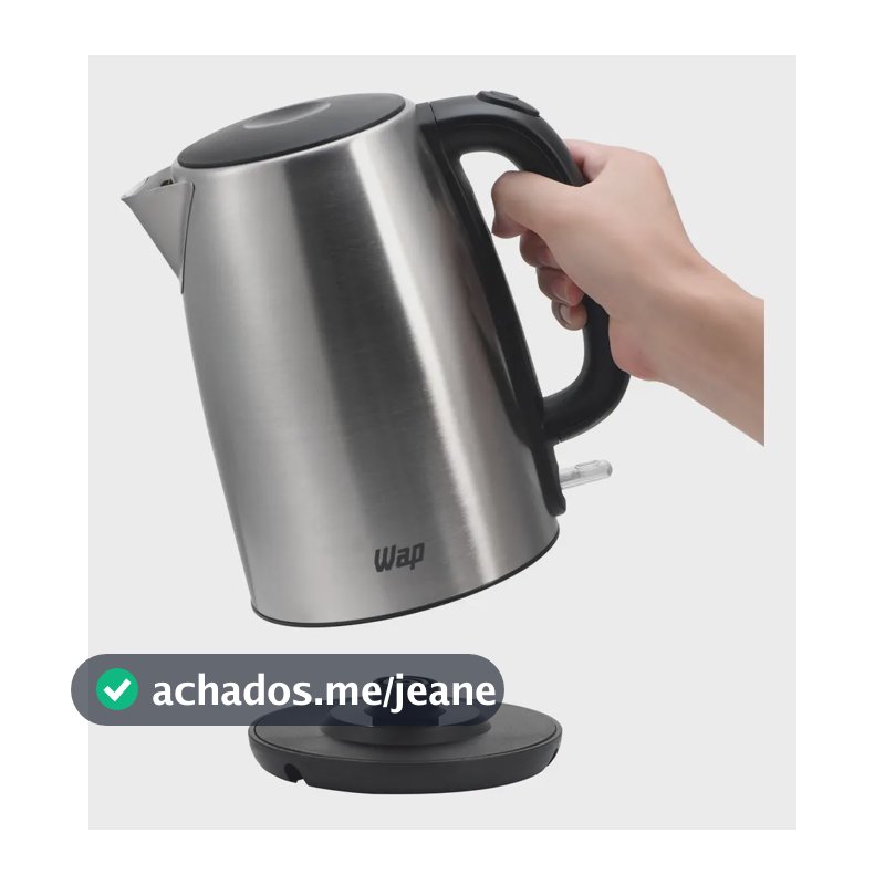 Chaleira Elétrica WAP WCE1 1,7L com Base Giratória 360° e Desligamento Automático
