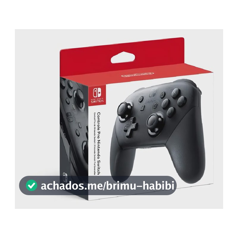 Controle Nintendo Switch Pro Preto Sem Fio Bluetooth Black