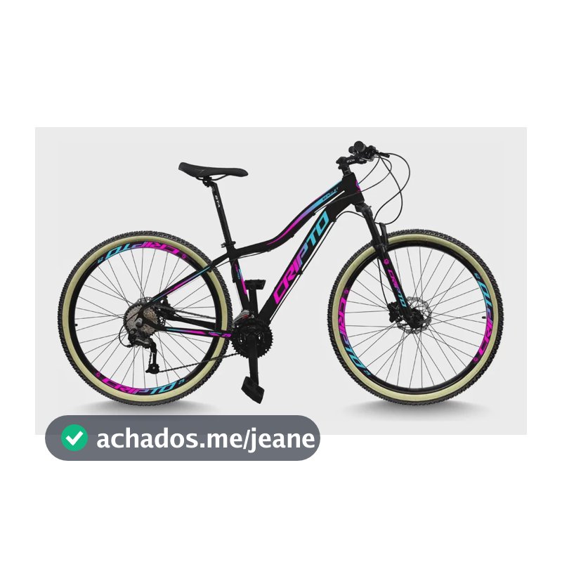 Bicicleta Aro 29 Mtb Cripto 24v Freios A Disco Pneu Bege Cor Preto/azul E Rosa Tamanho Do Quadro 17