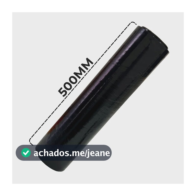 Plastico Filme Stretch 50x220m 2,5kg Preto Embalagem Acesso® Bobina 25 Micras Pallet Film Strech