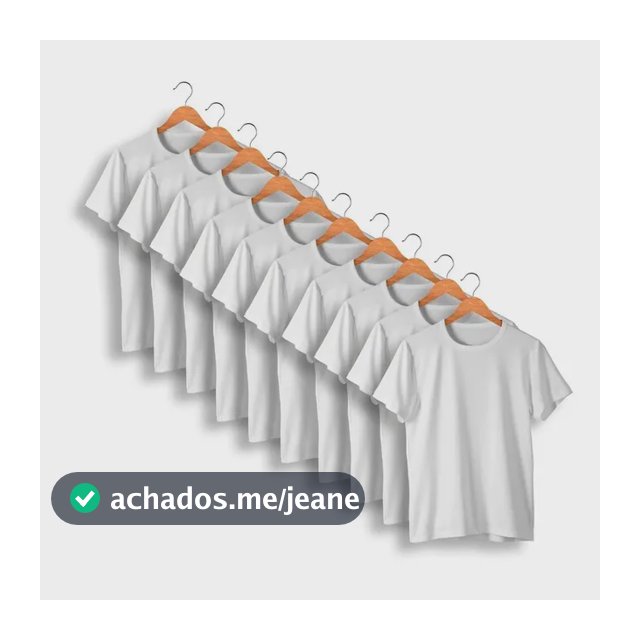Kit 10 Camisetas Branca 100% Poliéster - Ideal P/ Sublimação