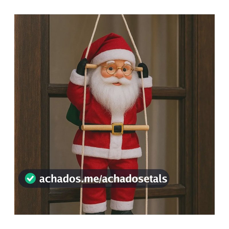 Papai Noel Decoração Pendurar Janela E Porta Subindo Escada Vermelho