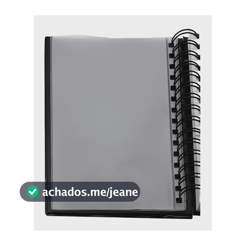 Agenda Espiral 21x15 Luplastic PVC Cinza 100 folhas Kit Envelope Canguru