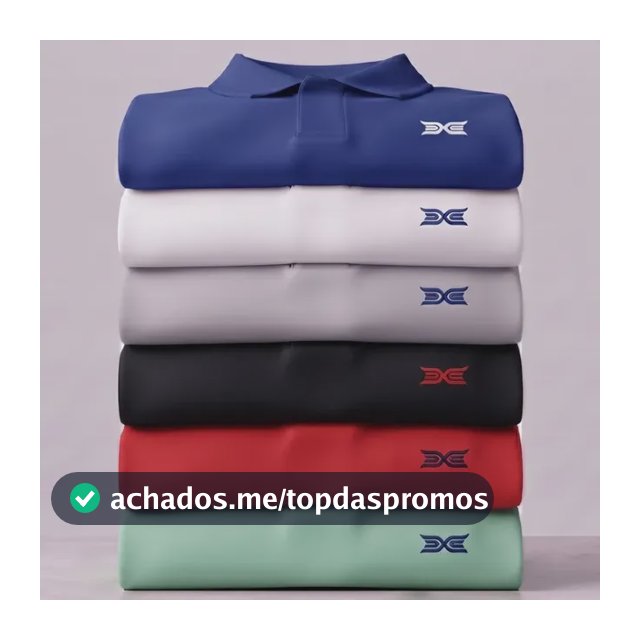 Kit 6 Camisa Polo Masculina Original Piquet Grosso Casual