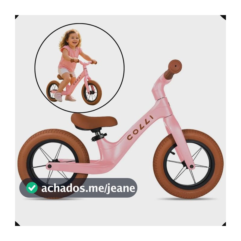 Bicicleta Equilíbrio Infantil Aro 12 Balance Pitukinha Colli Pitukinha - Rosa