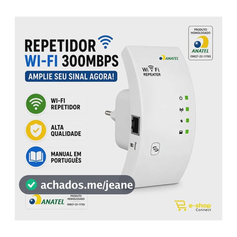 Repetidor De Sinal Wifi Roteador Wireless 2.4ghz Longo Alcan