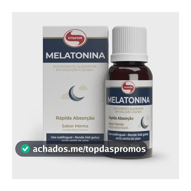 Suplemento De Melatonina 20ml Vitafor Menta