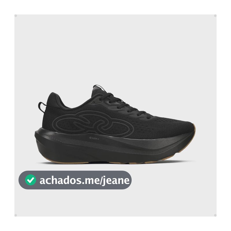 Tênis Olympikus Nuvem Corre Corrida Amortecimento Preto/preto Liso 39 Br
