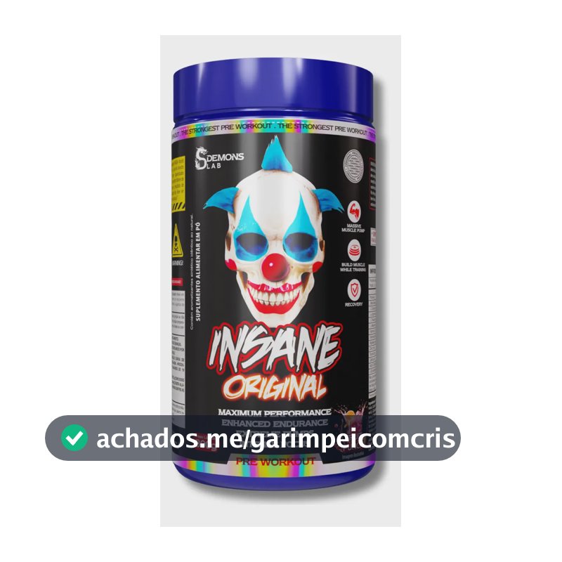 Suplemento Demons Lab Sabor Fruit Punch Em Pote De 300g Insane