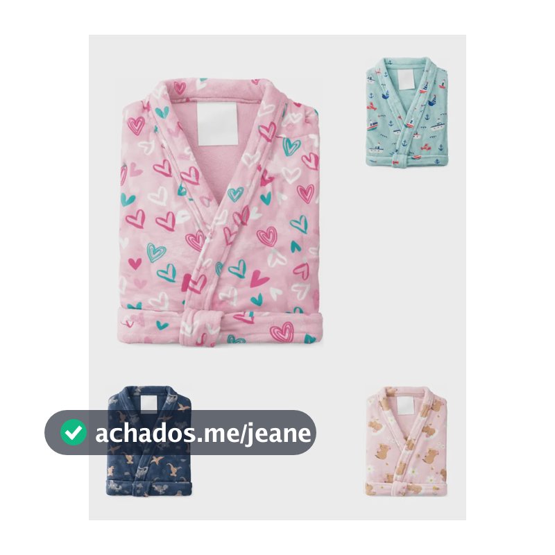Roupão Infantil Microfibra De Banho Menino Menina Estampado Estampado Coração Rosa 12 A 14 Anos
