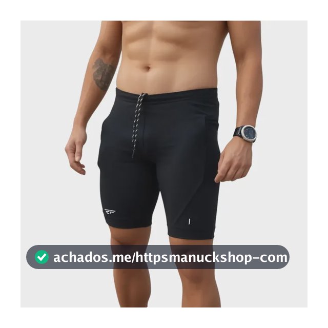 Bermuda De Compressão   Masculina Com Bolso Corrida