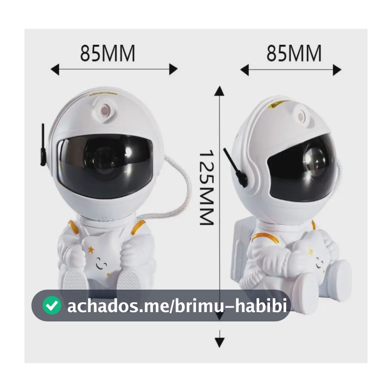 Astronauta para Quarto com Luz Nebulosa e Galáxia
