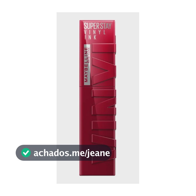 Batom Líquido, Longa Duração, Acabamento Vinil Espelhado e Efeito Gloss, Brilho Instantâneo, Conforto para os Lábios, Fórmula Vegana, Cor Royal, SuperStay Vinyl Ink Maybelline NY 4,2ml