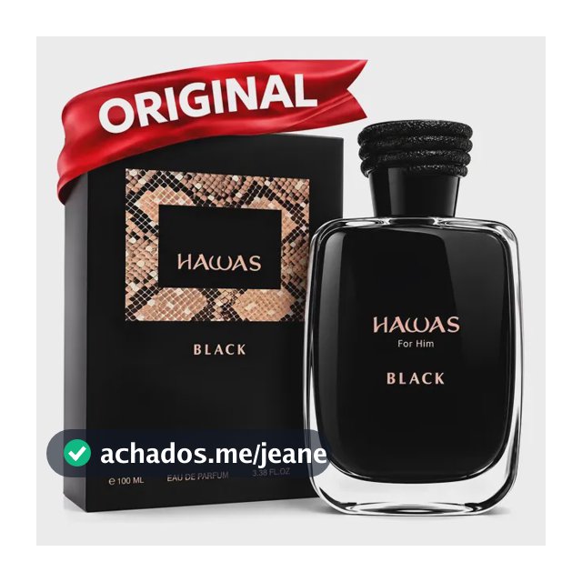 Perfume Hawas Black Rasasi Original Importado Alta Fixação