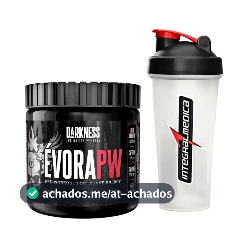 Kit Darkness Évora Pw Pó 300g + Coqueteleira Sabor Limão
