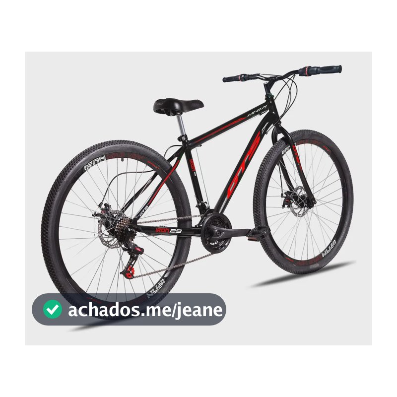 Bicicleta Aro 29 Gts Iron 21 Marchas Freios A Disco Preto E Vermelho 17