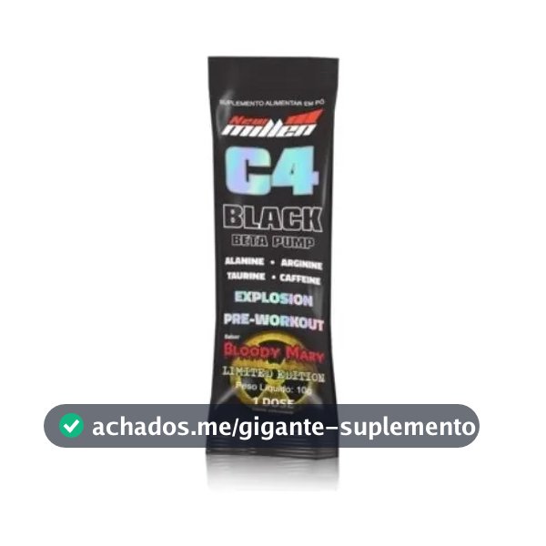C4 Black Beta Pump - Pré Treino - New Millen - 22 Un 220g Cx Sabor Bloody Mary