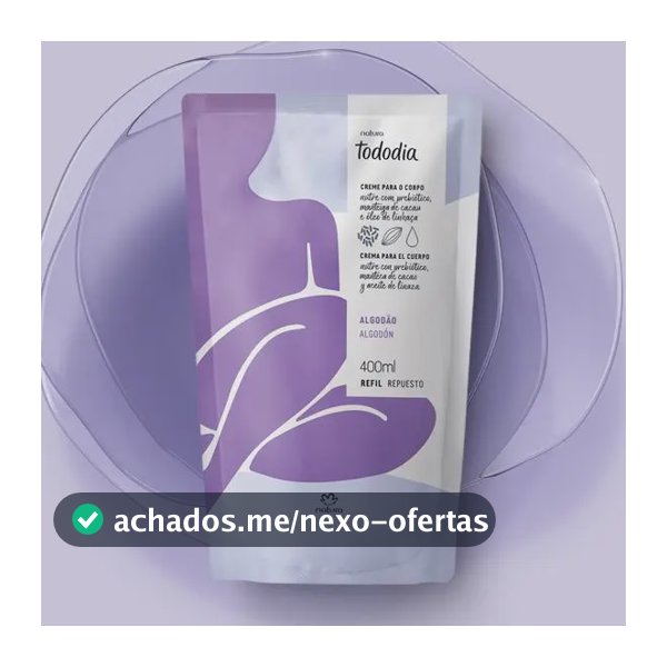 Refil Creme Nutritivo para o Corpo Natura Tododia Algodão 400ml