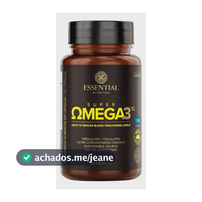 Ômega 3 Essential Nutrition Premium em cápsula Sem sabor de 120 un
