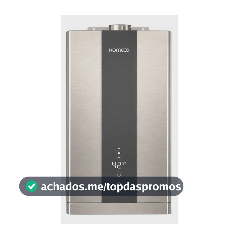 Aquecedor de água a gás GLP Komeco Digital Inox AUT KO 21DI G2
