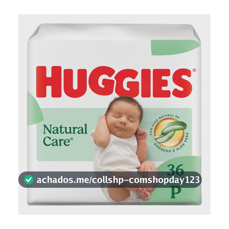 Huggies Fralda Descartável Premium Natural Care P 36 Unidades