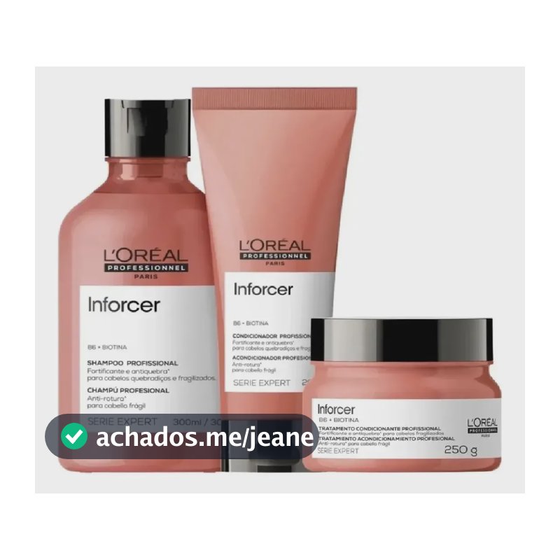 Kit L'Oréal Professionnel Serie Expert Inforce - Shampoo 300ml + Condicionador 200ml + Máscara 250g