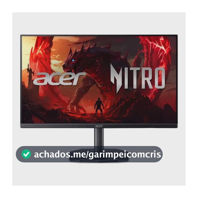 Monitor Gamer Acer Nitro 23.8 200hz 2ms Fhd Hdmi Ips Kg241y Preto Bivolt