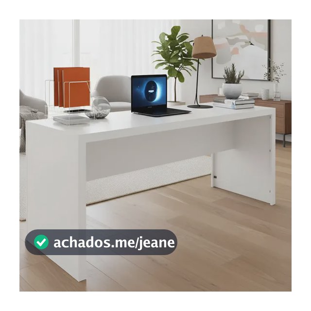 Mesa Escrivaninha Para Escritório 180cm ME4185 Branco - Tecnomobili