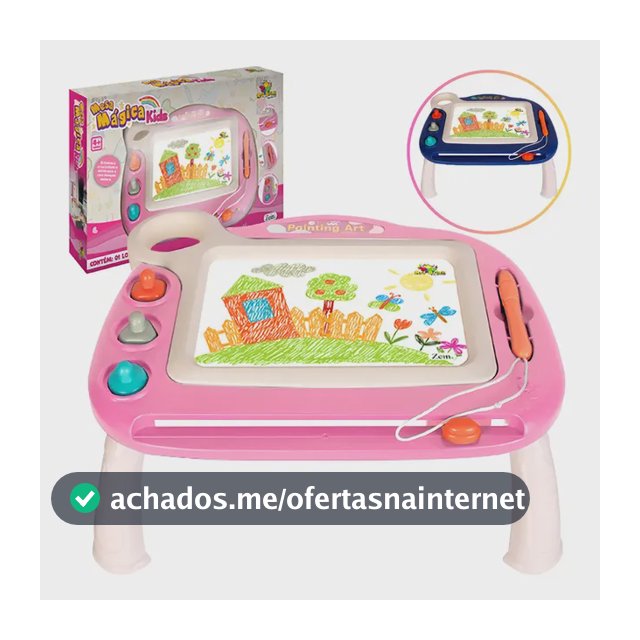 Lousa Mágica Interativa Infantil Tablet Educativo Menino Cor Rosa