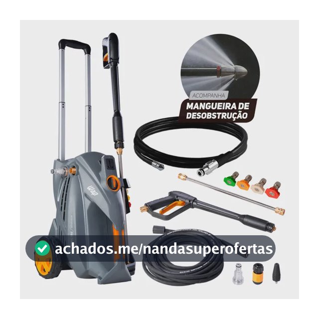 Lavadora e Desobstruidora de Alta Pressão WAP 5100 TURBO ULTRA Motor Indução 2300 PSI 2500W 550 L/h 220V