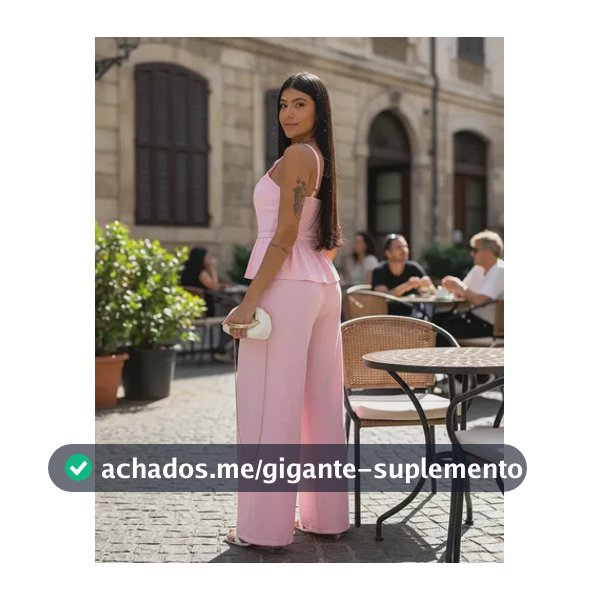 Conjunto Alfaiataria Feminino Calça E Blusa Manga Mula Cinto Rosa-claro Alfaiataria M-38 A 42
