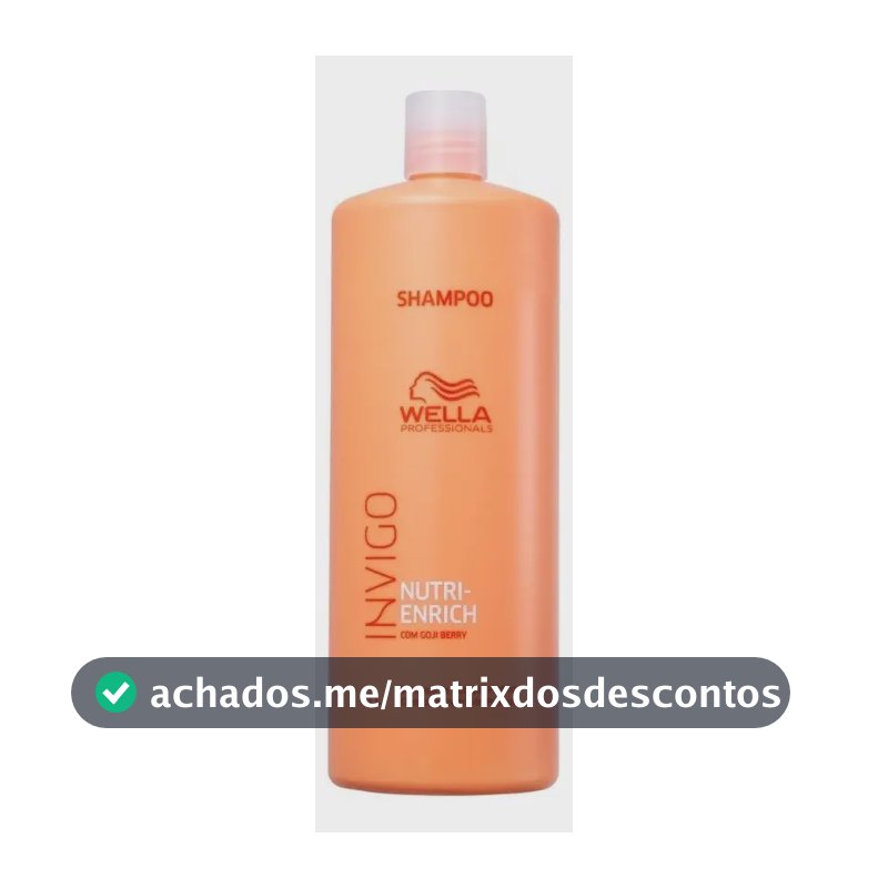 Shampoo Wella Invigo Nutri Enrich - Nutrição Cabelos Secos Danificados 1 Litro