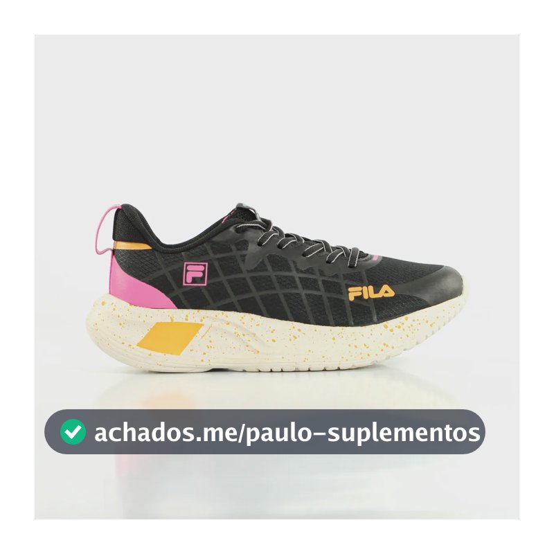 Tênis Fila Focus Feminino Academia Caminhada Treino Leve Preto 37 Br