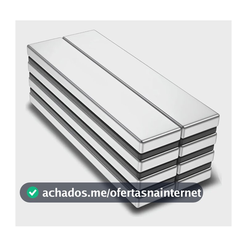 Imã De Neodímio Super Forte 40mm X 9mm X 2mm - 4 Peças