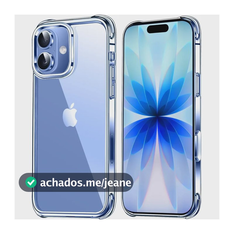 Capa Capinha Transparente Para iPhone 17 Normal Case Com Bordas Anti Impacto
