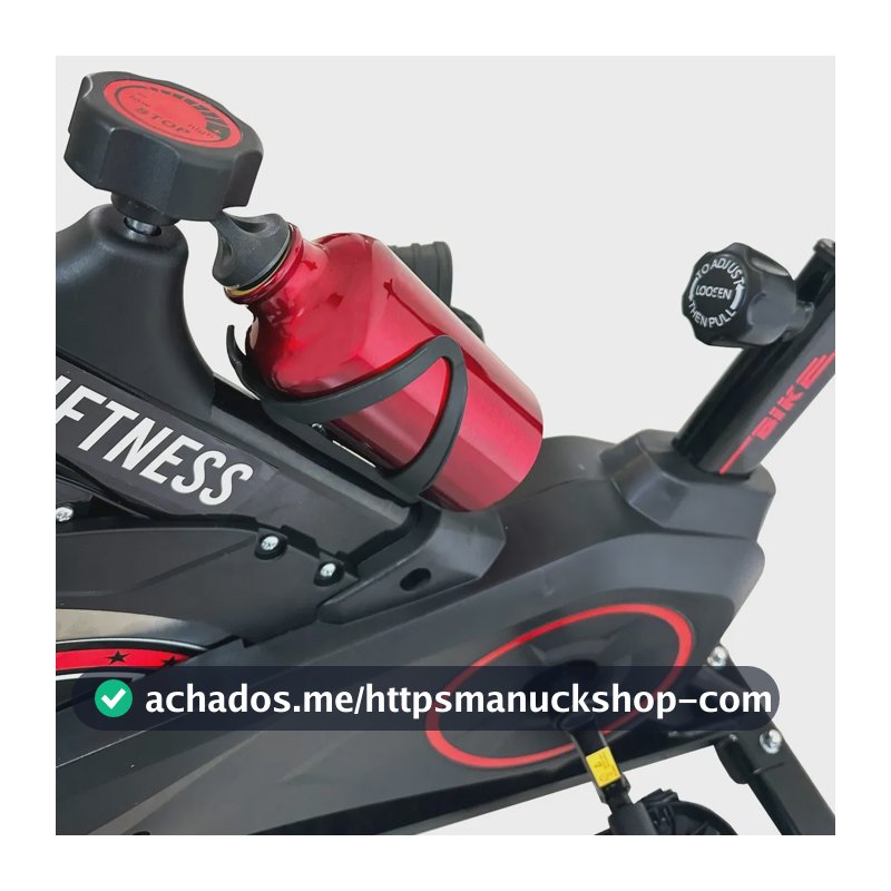 Bicicleta Ergométrica Spinning Liftness Preto 100kg Aço Carbono + Garrafa