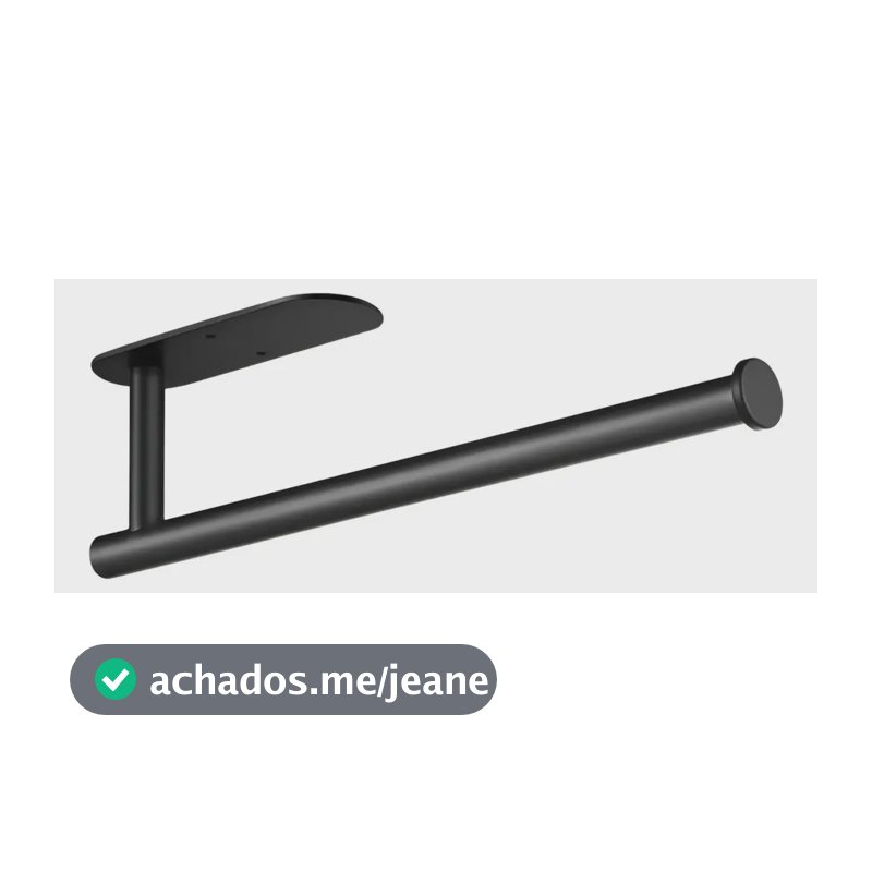 Suporte Aço Inox Papel Toalha Pano De Prato Multiuso Cozinha Cor Preto Liso