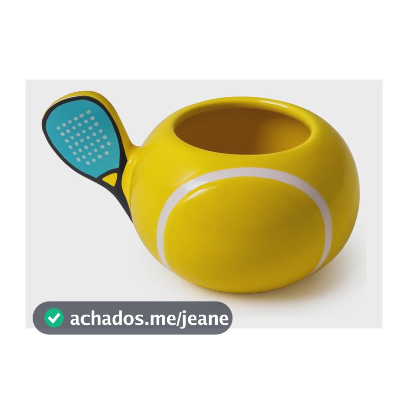 Caneca 3d Beach Tennis Amarelo Esporte Cerâmica Divertida Amarelo Beach Tennis