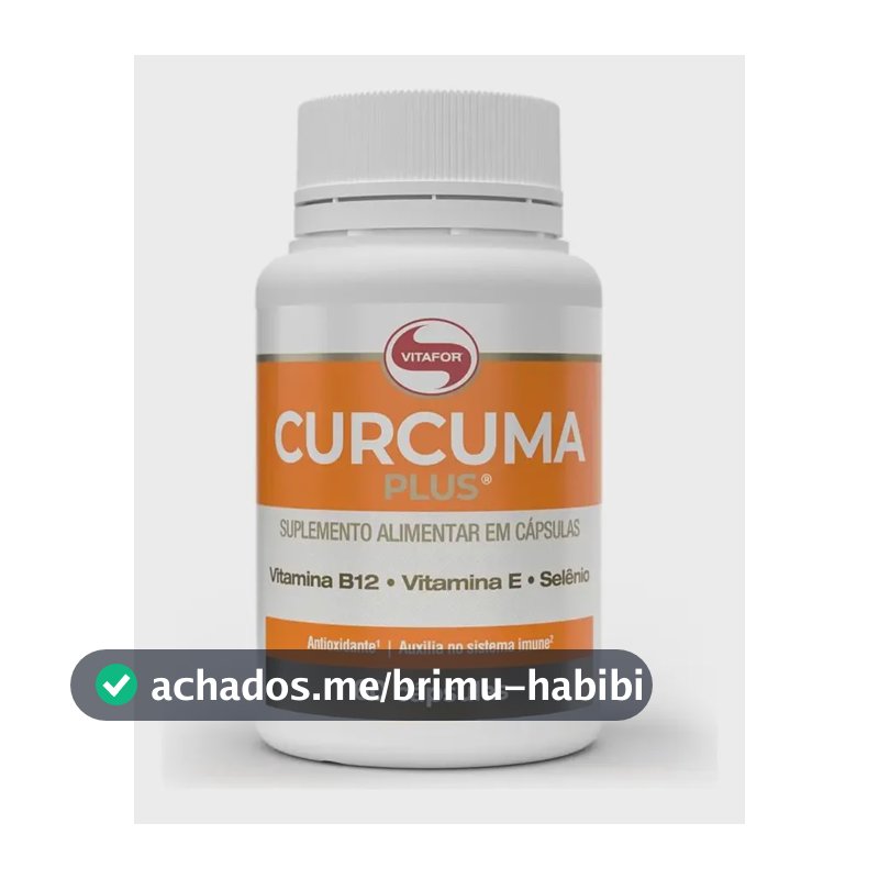 Cúrcuma Vitafor em cápsula Sem sabor x 45g de 60 un