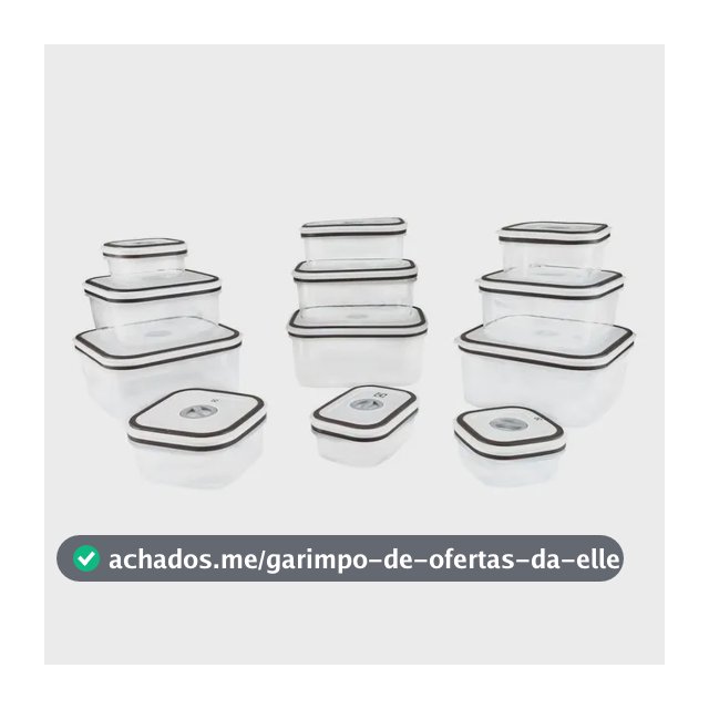 Jogo De Potes De Plástico Herméticos Electrolux Cinza