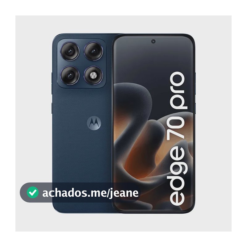 Smartphone Motorola Edge 70 Pro 5g - 256gb 12gb Ram+12gb Ram Boost, 4 Câmeras De 50mp, Tela 1.5k Extreme Amoled 144hz, Bateria 6500 Mah, Ip68/ip69 - Azul Escuro