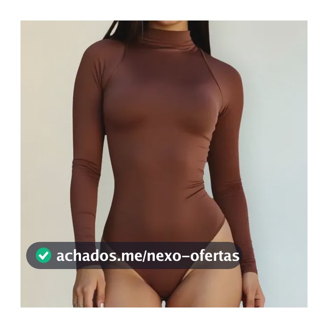 Body Feminino Cacharel Manga Longa Suplex Inverno Gola Alta